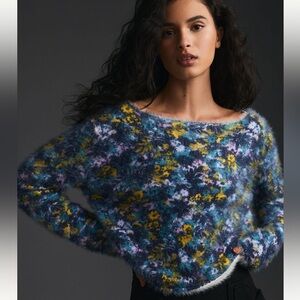 Pilcro Cropped Eyelash Sweater size small